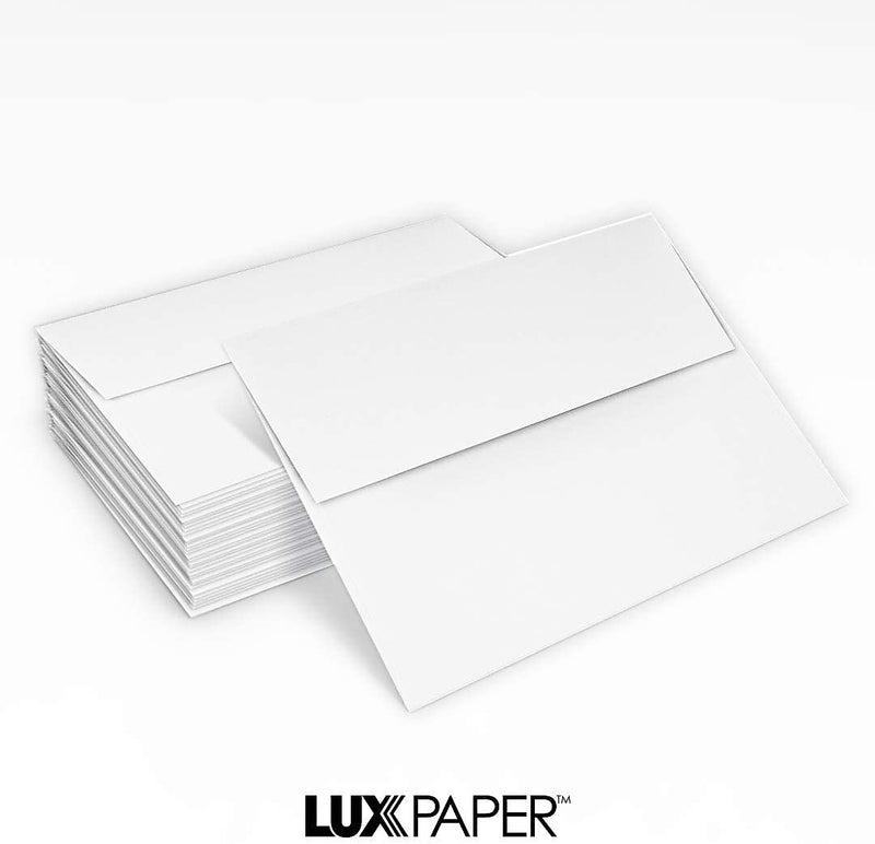 LUX Moistenable Glue A2 Invitation Envelope, 5 3/4" x 4 3/8", Bright White, 1000/Box (72924-1000)