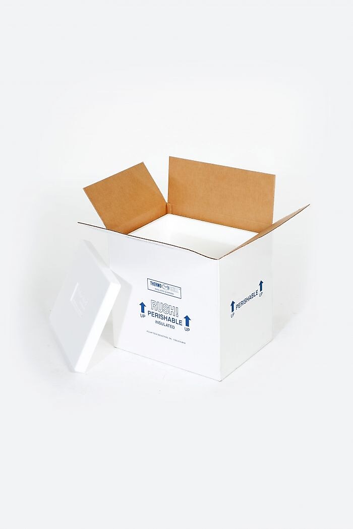 8" x 6" x 7" Insulated Shipper Box, White (207C)