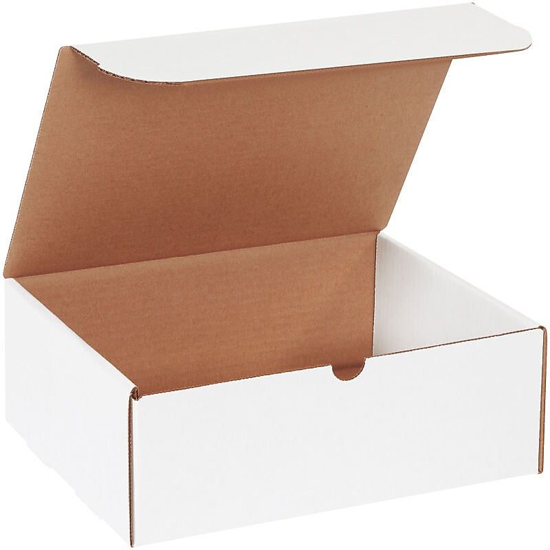 Partners Brand Corrugated Mailers, 11 1/8" x 8 3/4" x 4", White, 50/Bundle (M1184)