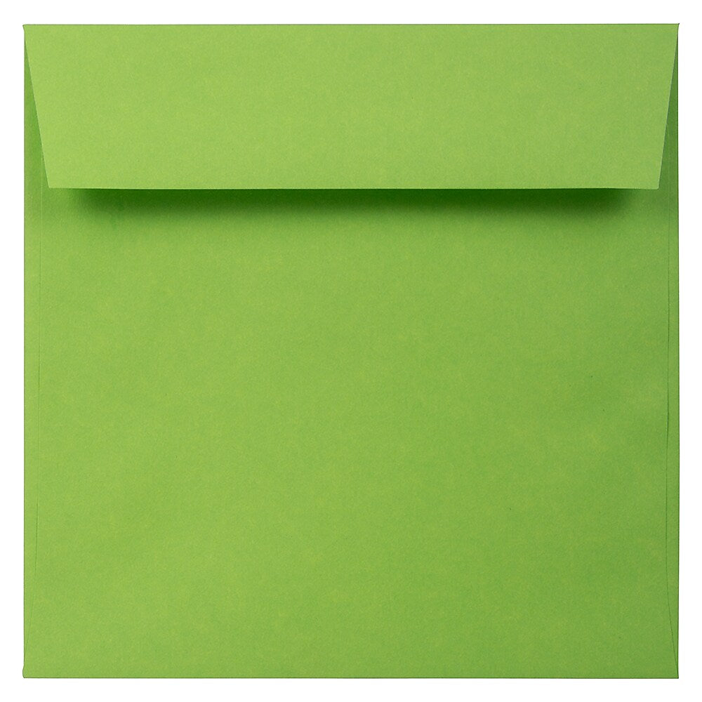 JAM Paper Square Invitation Envelopes, 5.5" x 5.5", Citrus Lime, 25/Pack (2812721)