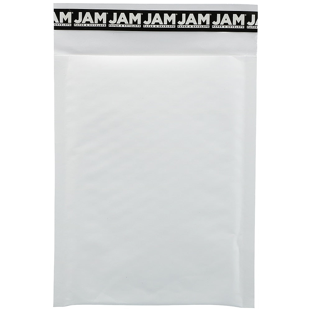JAM Paper Bubble Lite Padded Mailers, Size #0, 6" x 8 1/2", White Kraft, 25/Pack (2812719)
