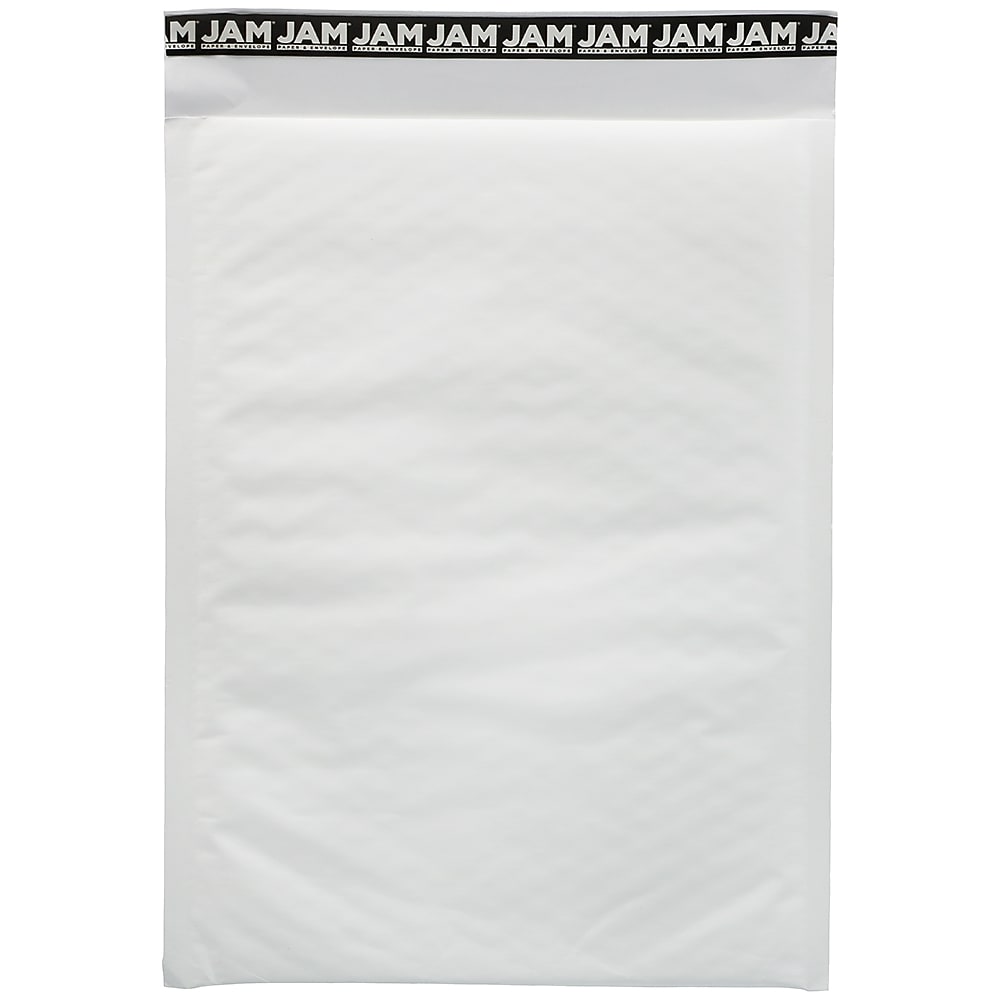 JAM PAPER Bubble Lite Padded Mailers, Size 4, 9 1/2" x 13", White Kraft, 25/Pack (2792255I)