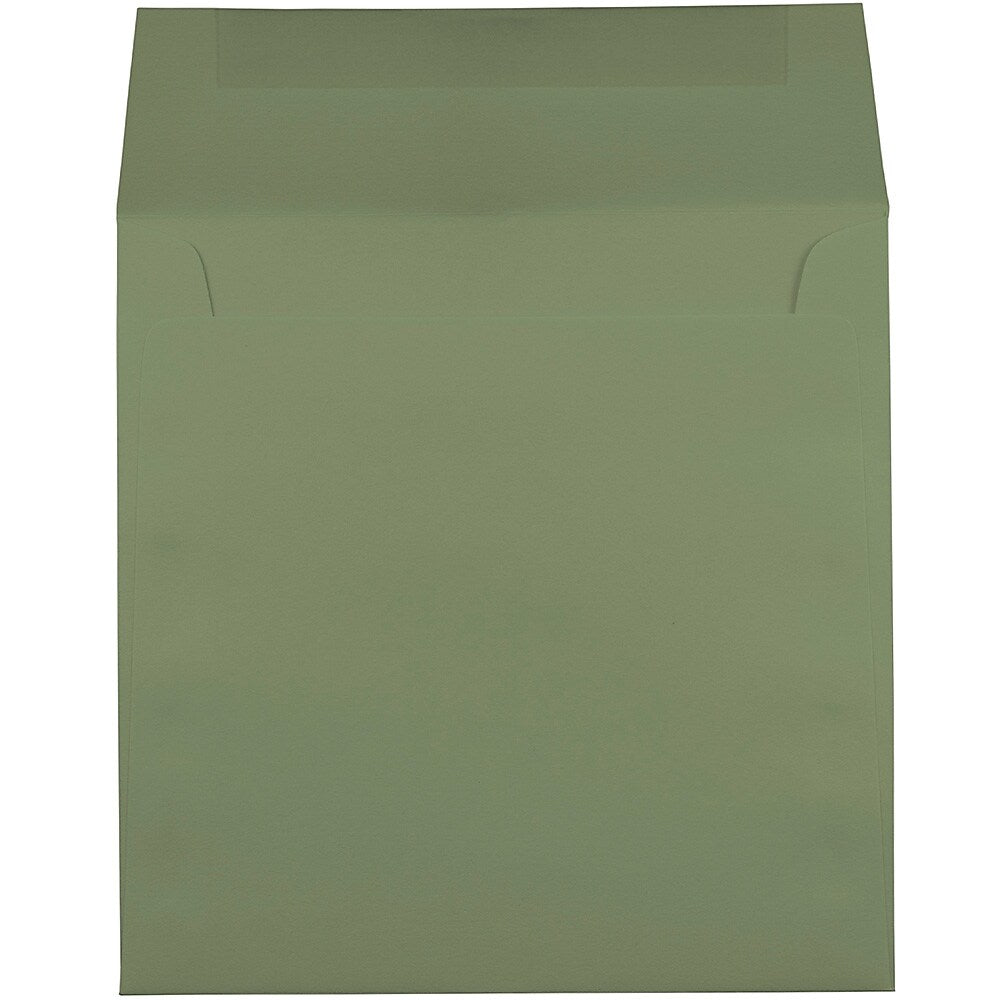 JAM PAPER Premium Invitation Envelopes, 6 1/2" x 6 1/2", Olive Green, 25/Pack (187021)