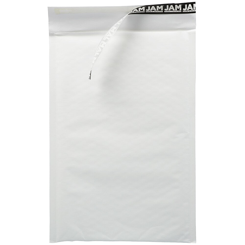 JAM PAPER Bubble Lite Padded Mailers, Size 3, 8 1/2" x 13", White Kraft, 25/Pack (MOOP517I)