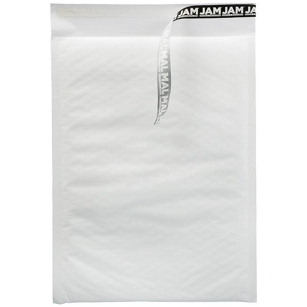 JAM PAPER Bubble Lite Padded Mailers, Size 4, 9 1/2" x 13", White Kraft, 25/Pack (2792255I)