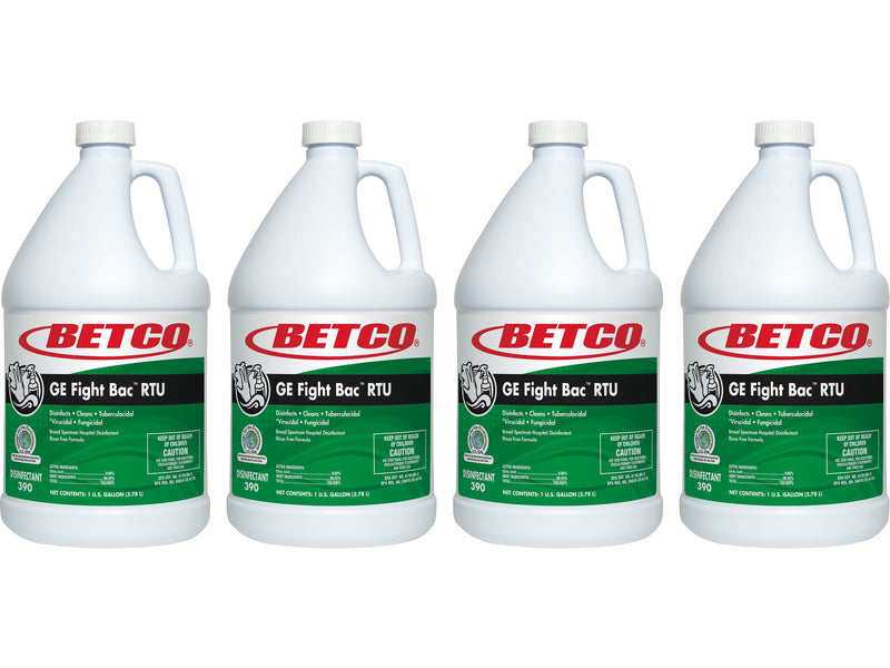 Betco GE Fight Bac RTU Disinfectant, Fresh, 128 Oz., 4/CT (3900400)
