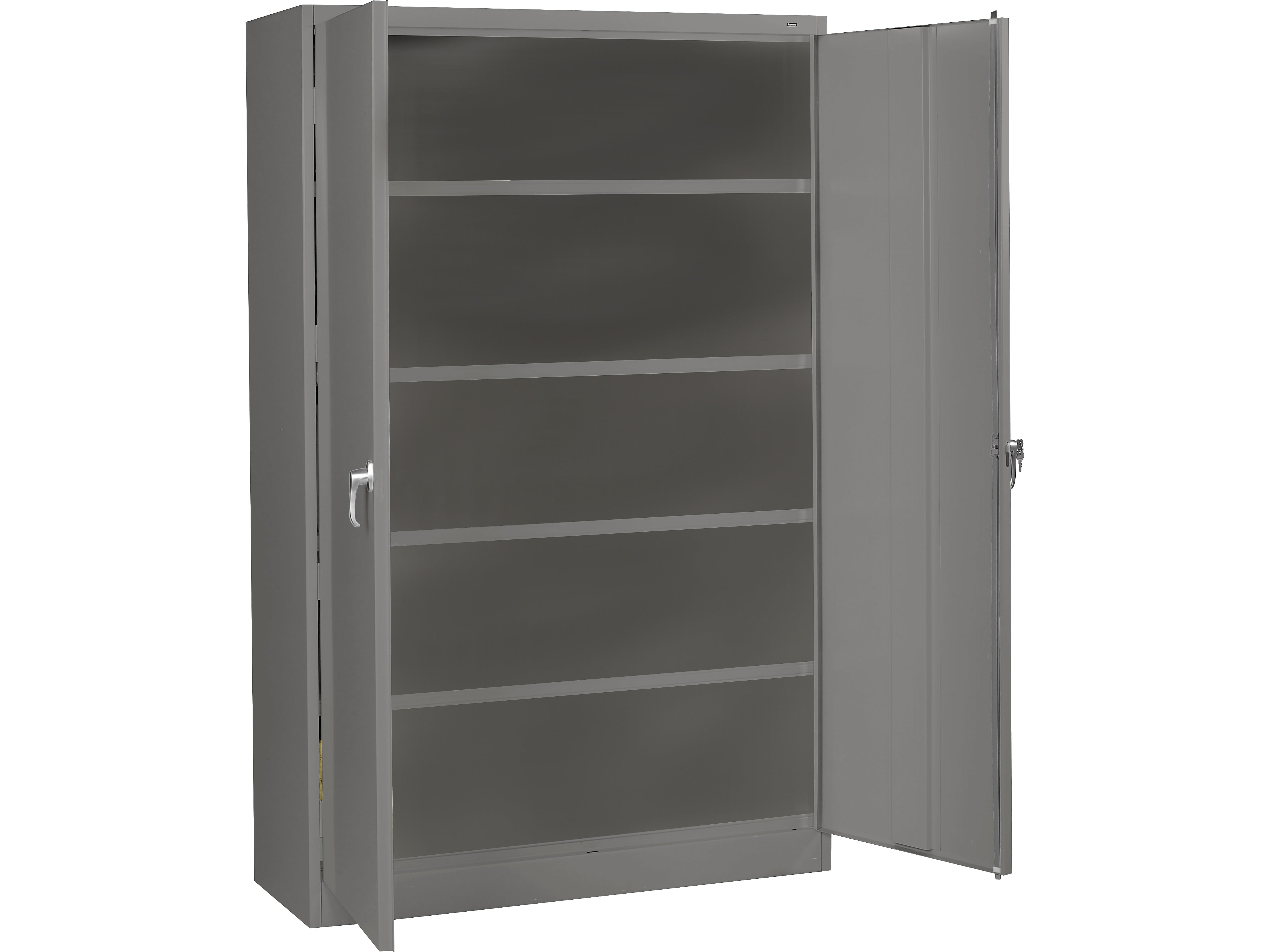 Tennsco Jumbo 78" Steel Storage Cabinet with Four Shelves, Medium Gray (J2478SU-MGY)