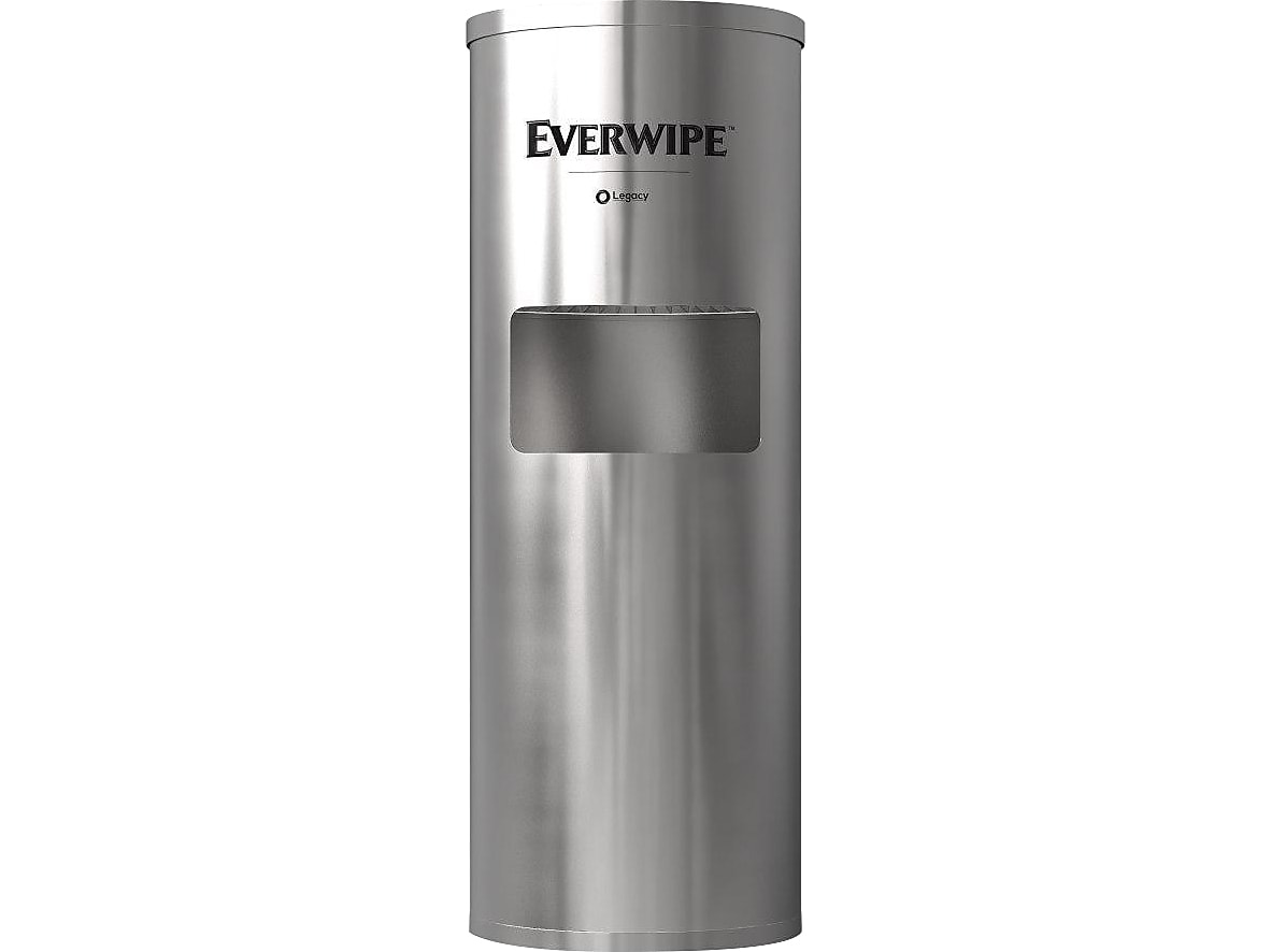 Everwipe Stainless Steel Wet Wipe Dispenser with Wastebasket (SSWIPE-DISP-M)