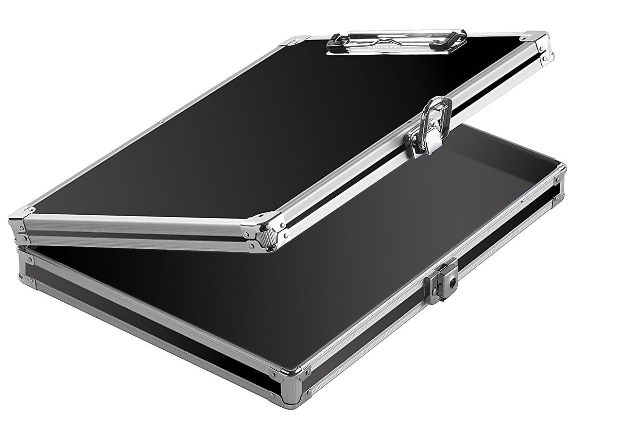 Vaultz Plastic Storage Clipboard, Letter Size, Black (VZ00151-WM)