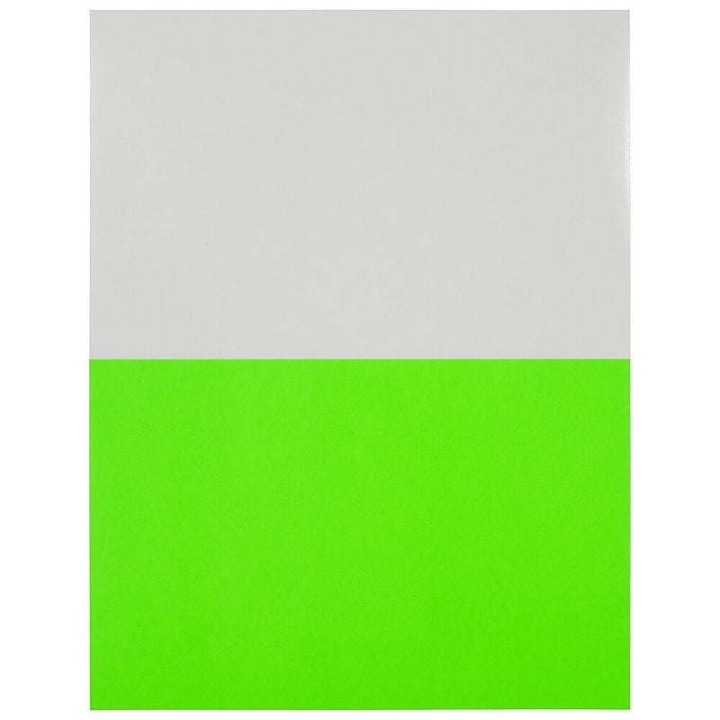 JAM Paper Shipping Labels, Half Page, 5 1/2" x 8 1/2", Neon Green,  2 Labels/Sheet, 25 Sheets/Pack (359429626)