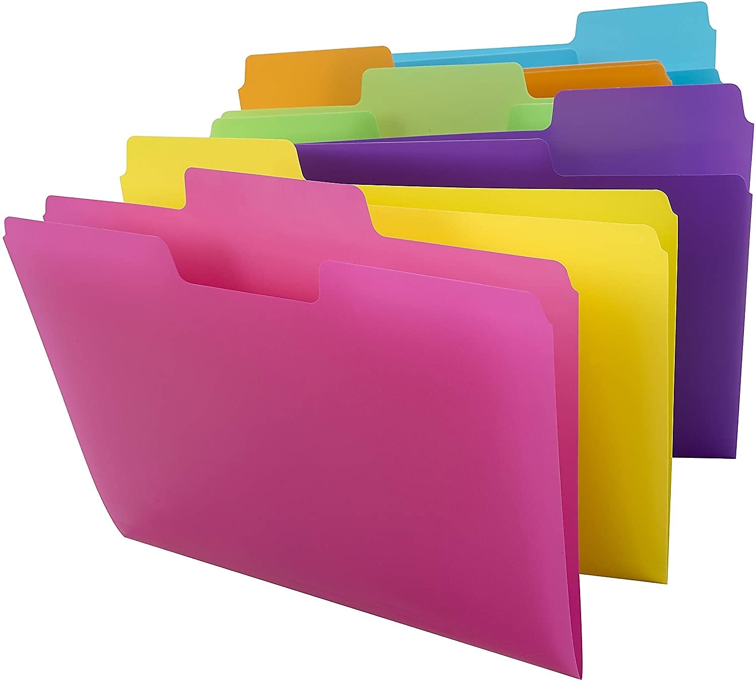 Smead SuperTab File Folder, 1/3-Cut Tab, Assorted, Letter Size, Assorted, 18/Pack (10515)