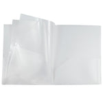 JAM Paper 6-Pocket Heavy Duty Plastic Folders, Clear, 2/Pack (389MP6cl)