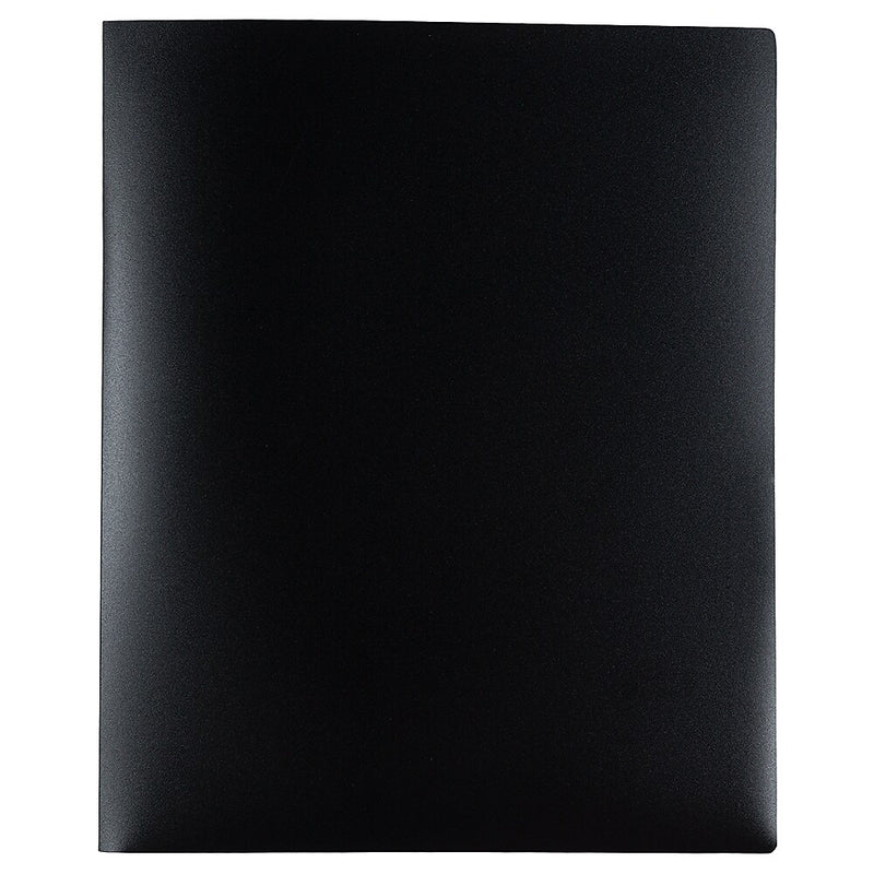 JAM Paper 6-Pocket Heavy Duty Plastic Folders, Black, 2/Pack (389MP6bl)