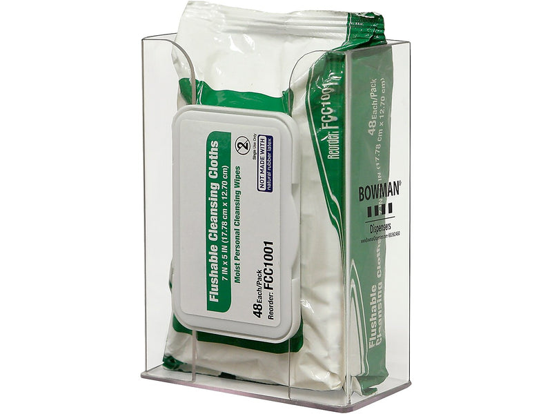 Bowman Wipe Dispenser, 1-Compartment, Clear (CL012-0111)