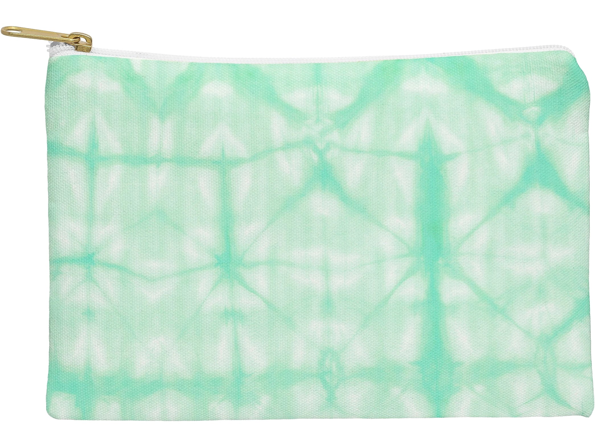 DENY Designs 8.5" Polyester Travel Pouch, Water Resistant, White/Green (62797-wpofsm)