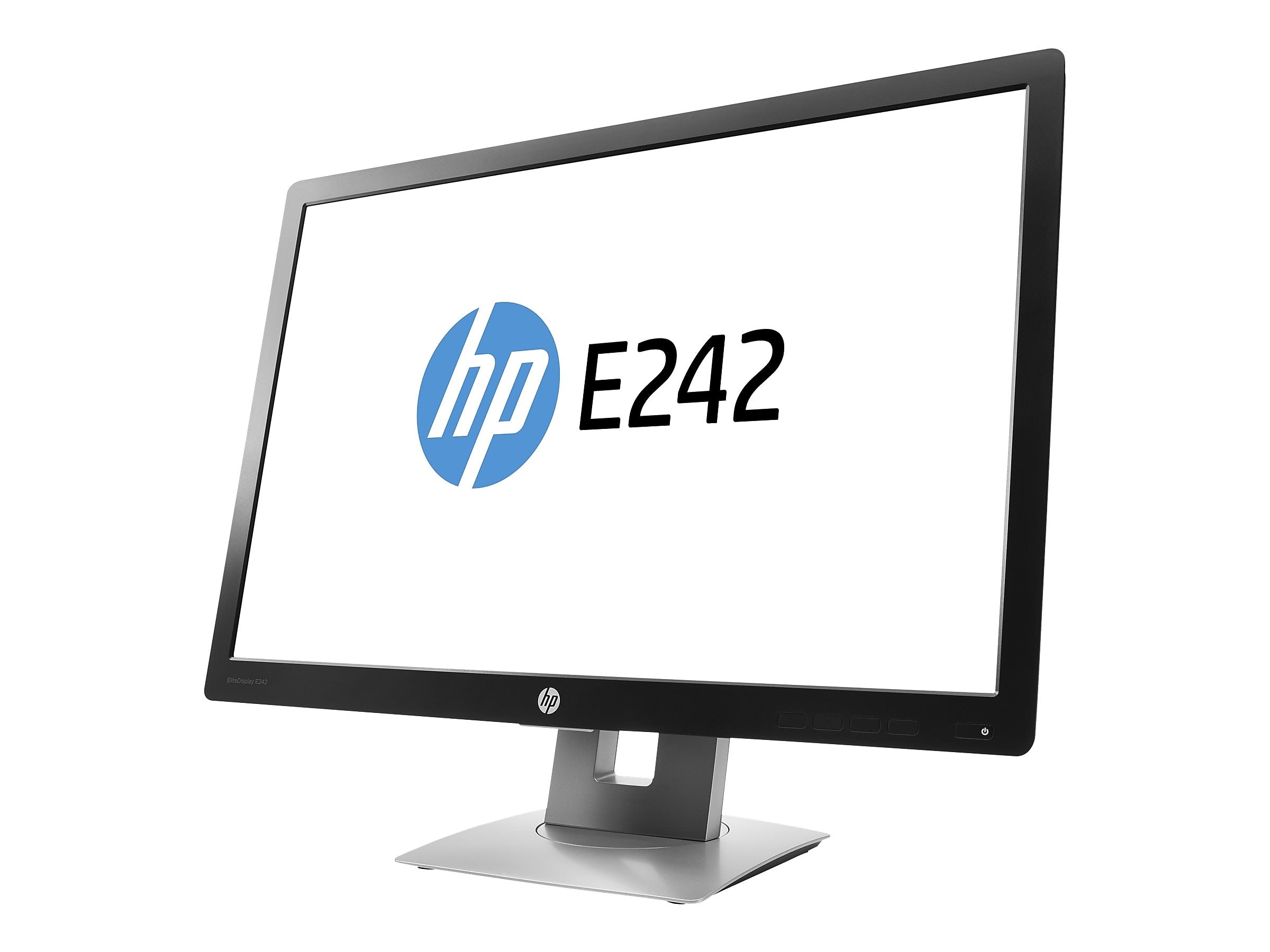 HP EliteDisplay E242 Refurbished 24" LED Monitor, Black/Silver