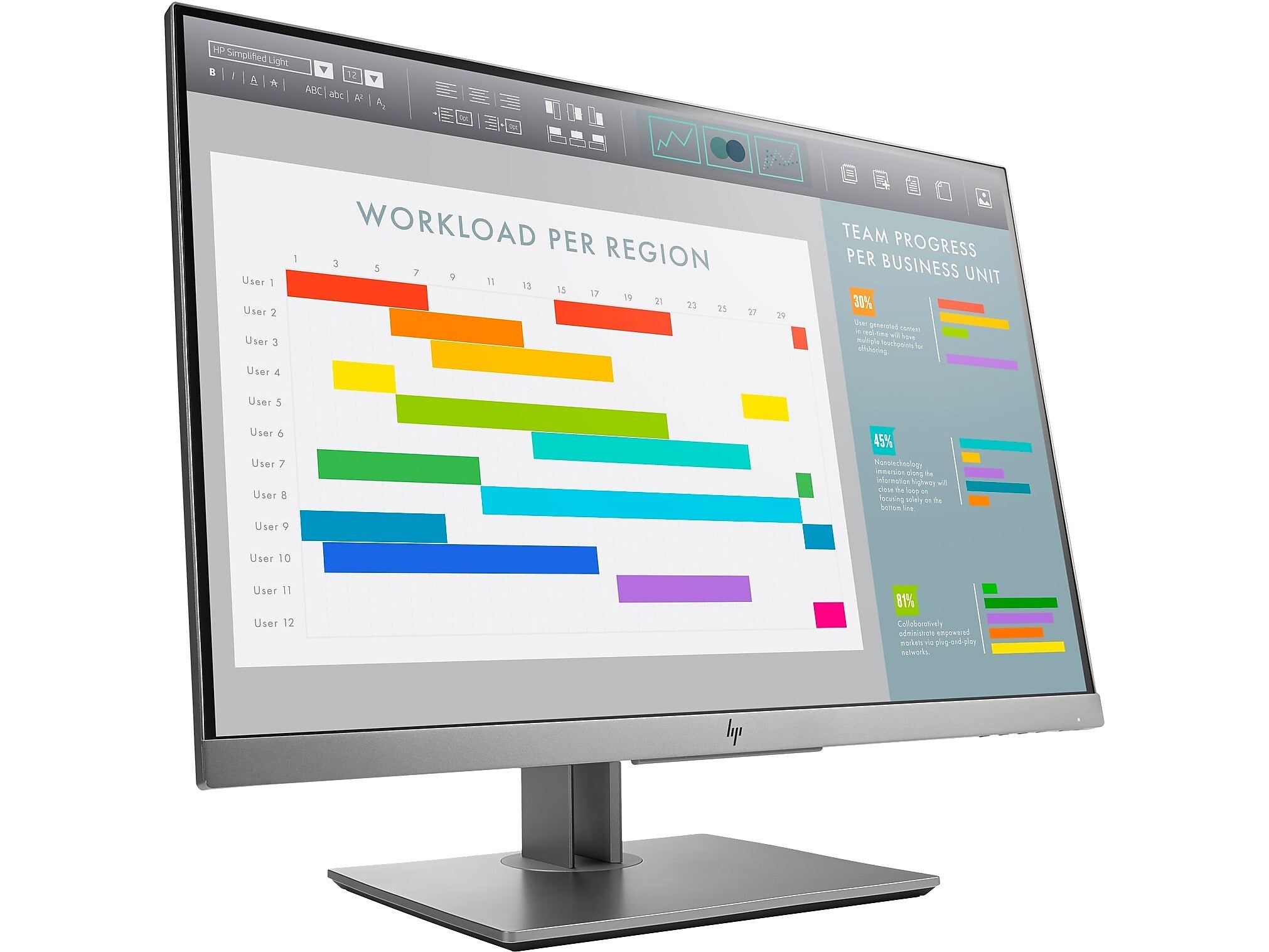 HP EliteDisplay E243i Refurbished 24" LED Monitor, Silver