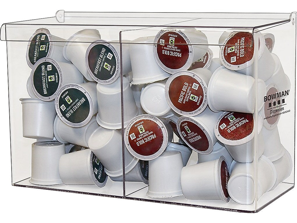 Bowman Mini Double Bin Bulk Dispenser, 2-Compartment, Clear (BK102-0111)