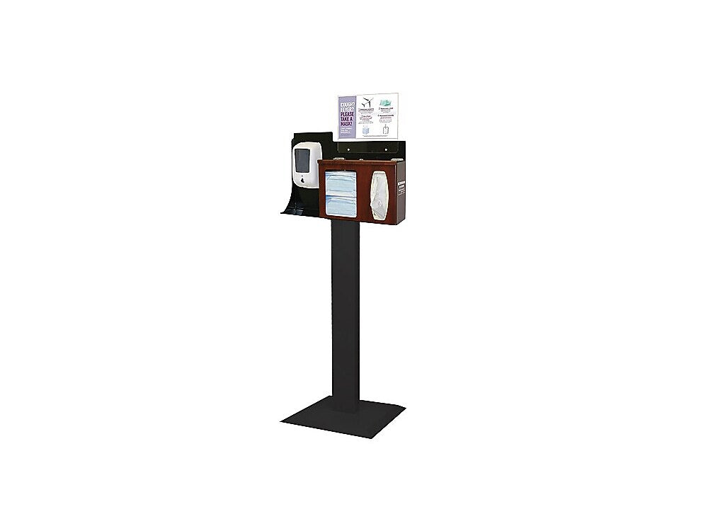 Bowman Cover Your Cough Signature Compliance Kit Dispenser, 3-Compartment, Cherry (BD116-0033)