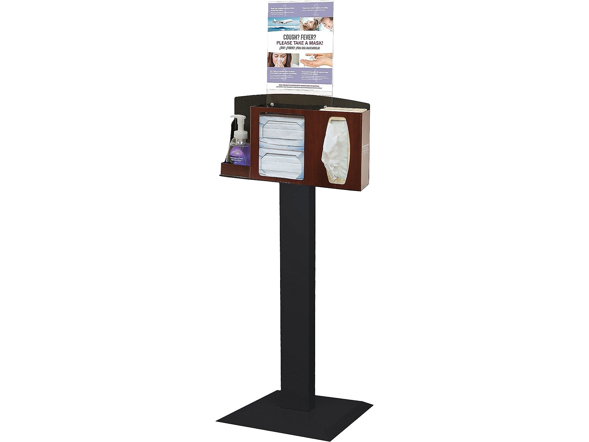 Bowman Cover Your Cough Signature Compliance Kit Dispenser, 3-Compartment, Cherry (BD111-0033)