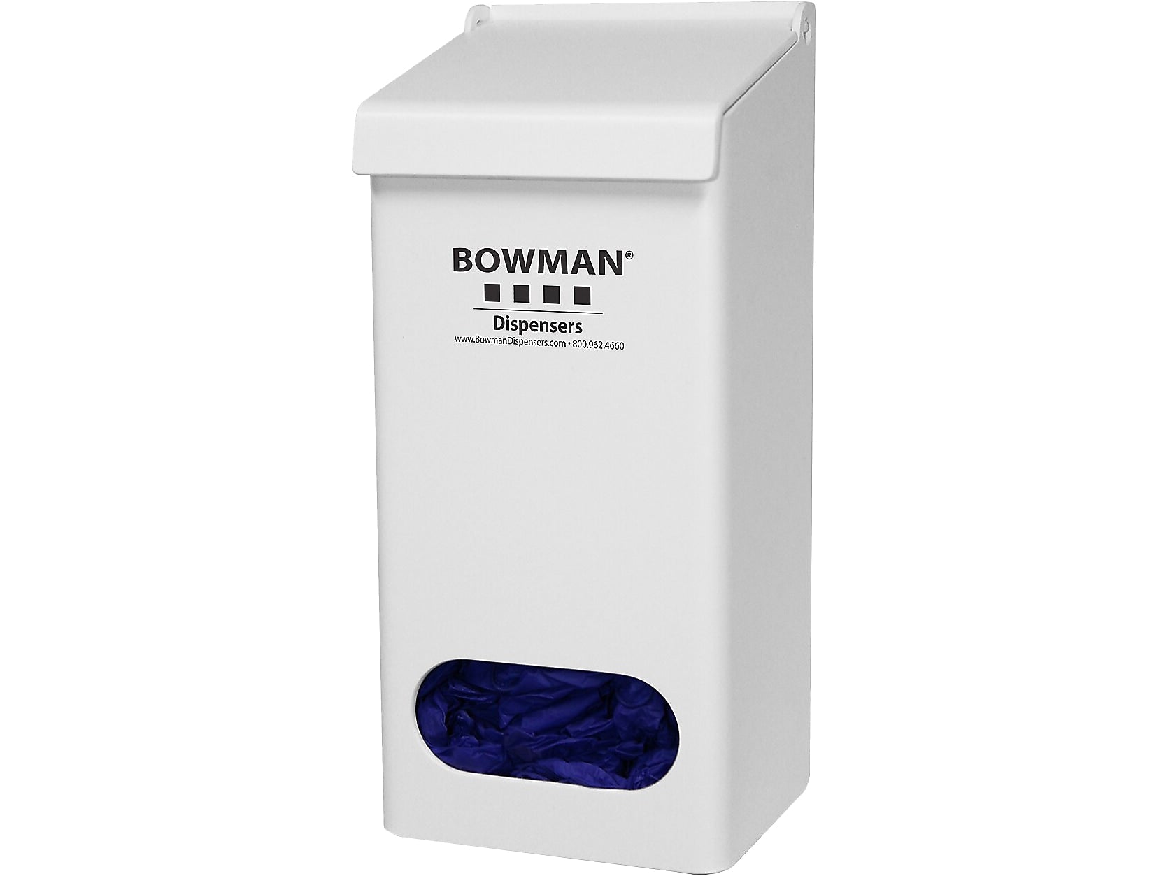 Bowman Glove Dispenser, 1-Compartment, White (GC-009)