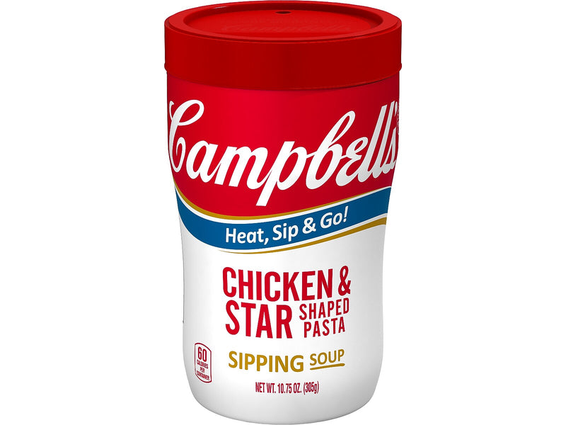 Campbell's On The Go Chicken Star Pasta Soup, 10.75 oz., 8/Pack (15076)