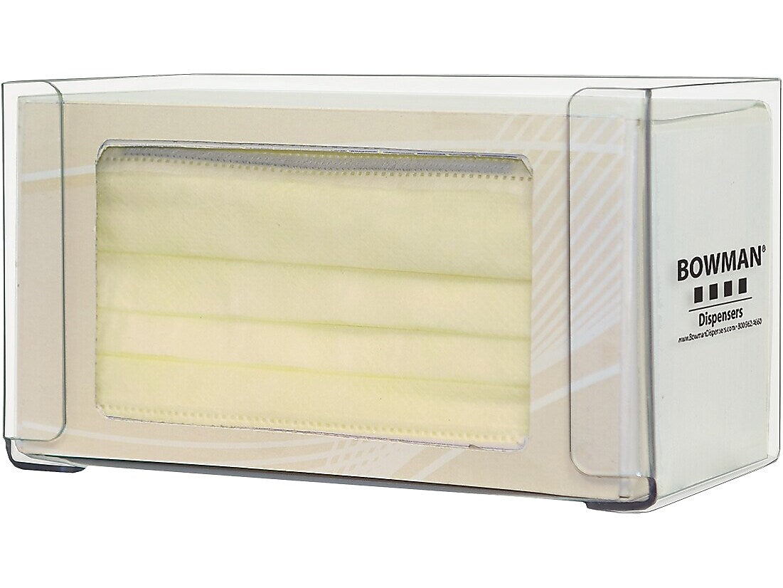 Bowman Face Mask Dispenser, 1 Compartment, Clear (FP-038)