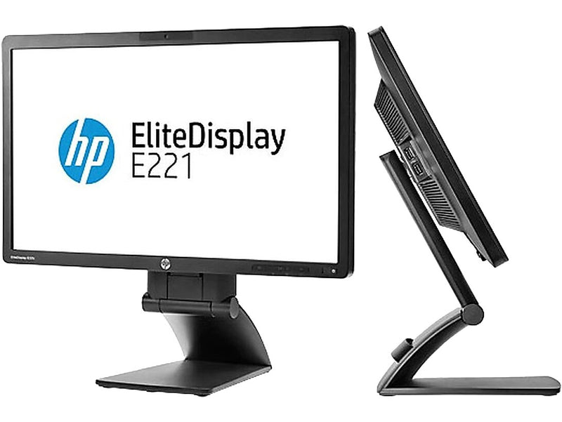 HP EliteDisplay E221 Refurbished 21.5" LED Monitor, Black