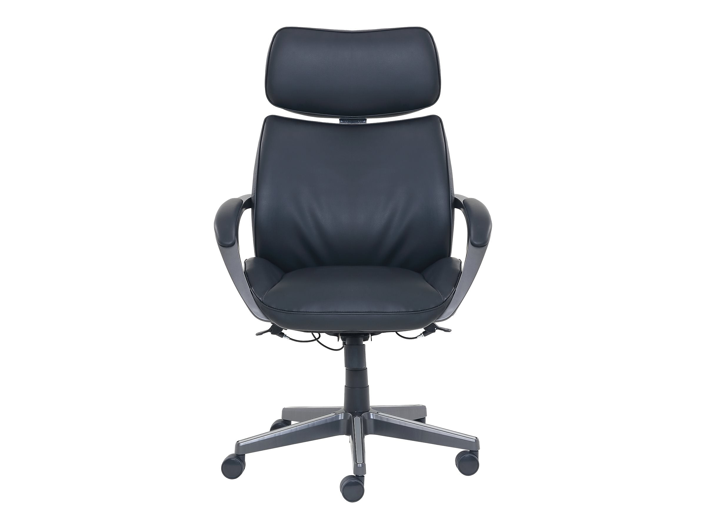 Beautyrest Bonded Leather Computer and Desk Chair, Black/Gray (51546)