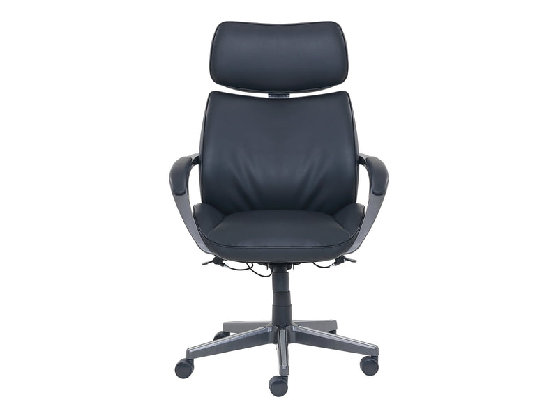 Beautyrest Bonded Leather Computer and Desk Chair, Black/Gray (51546)