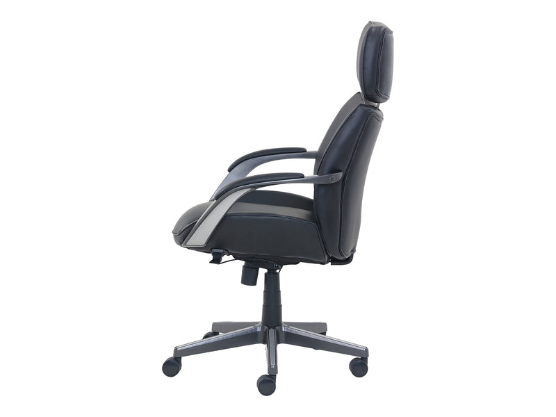 Beautyrest Bonded Leather Computer and Desk Chair, Black/Gray (51546)