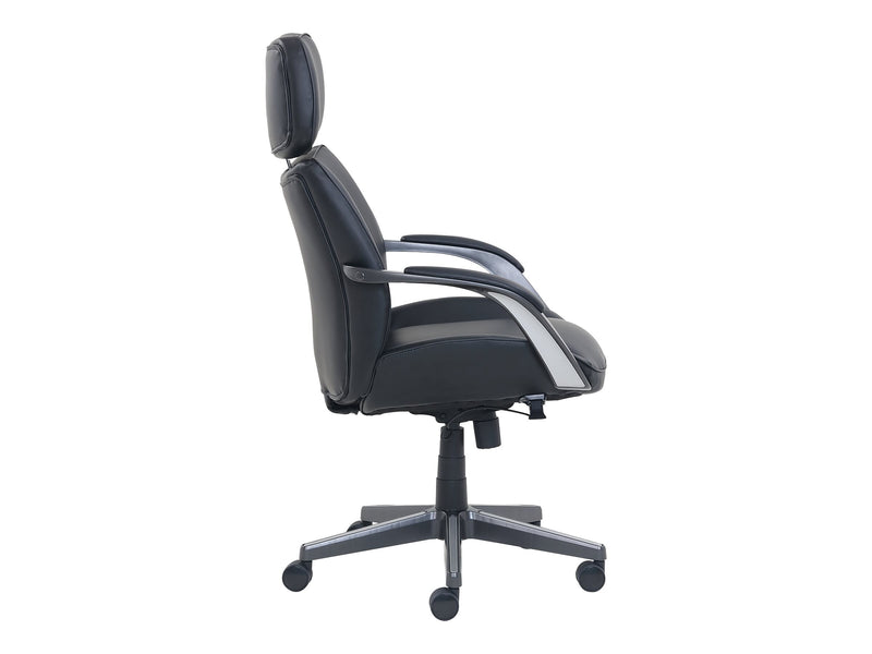 Beautyrest Bonded Leather Computer and Desk Chair, Black/Gray (51546)