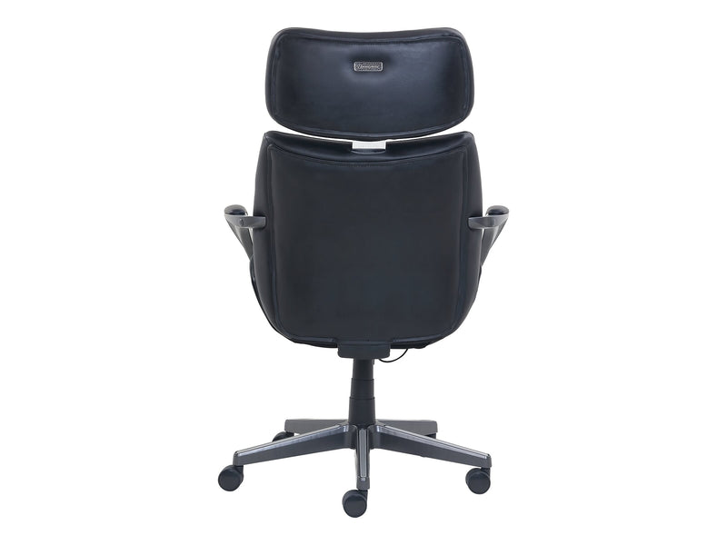 Beautyrest Bonded Leather Computer and Desk Chair, Black/Gray (51546)