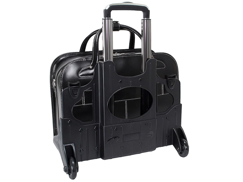 McKleinUSA Berkeley W Series Leather Rolling Briefcase, Black (97045)
