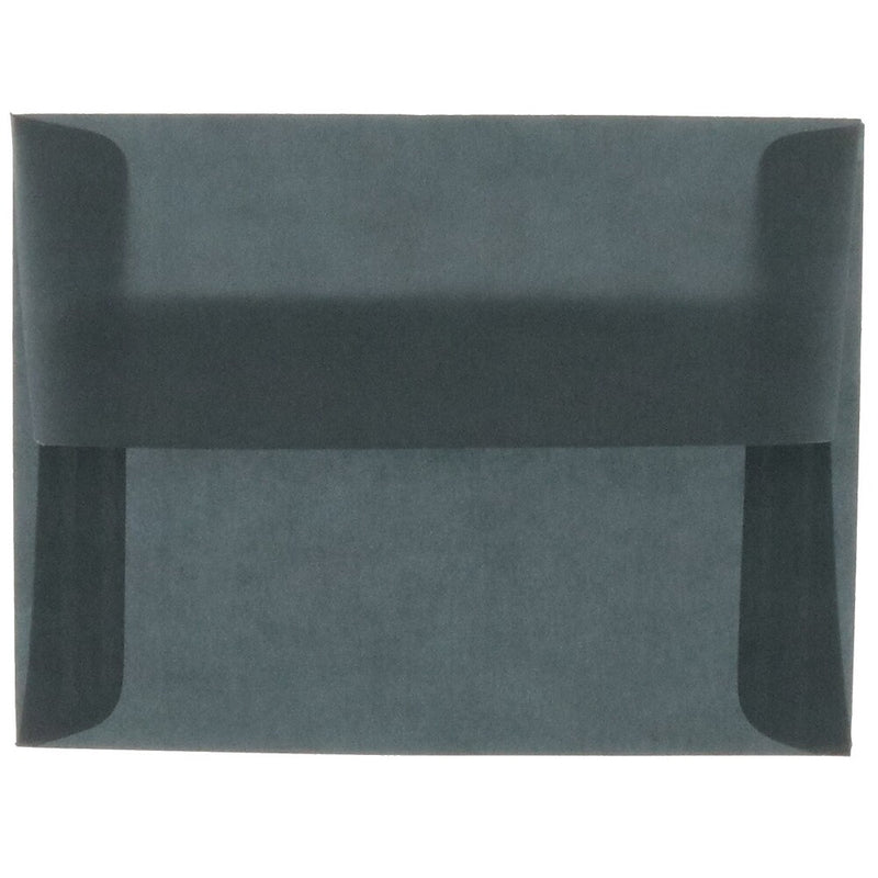 JAM PAPER A2 Translucent Vellum Invitation Envelopes, 4 3/8 x 5 3/4, Charcoal Grey, Bulk 1000/Carton (V018284B)