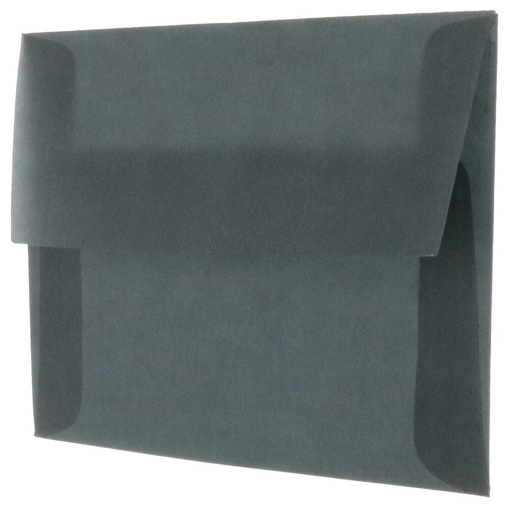 JAM PAPER A2 Translucent Vellum Invitation Envelopes, 4 3/8 x 5 3/4, Charcoal Grey, Bulk 1000/Carton (V018284B)
