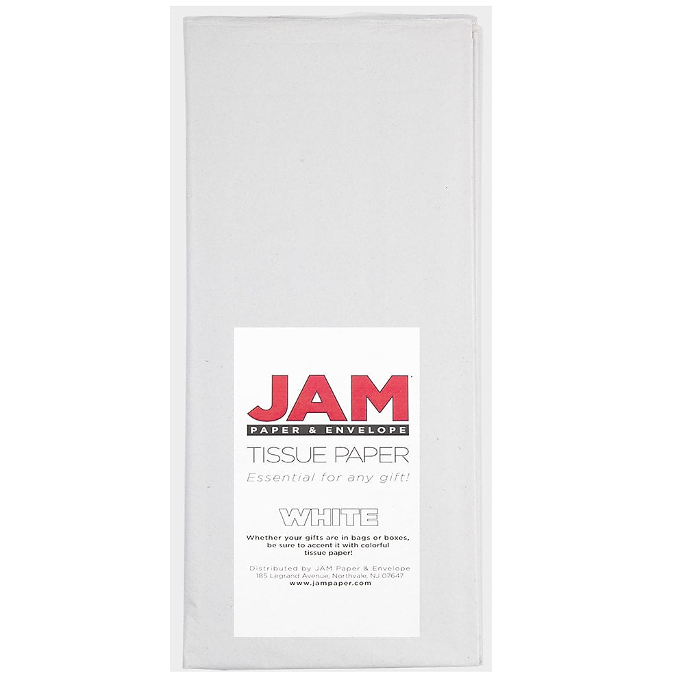 JAM Paper Tissue Paper, White, 10 Sheets/Pack (11534147)