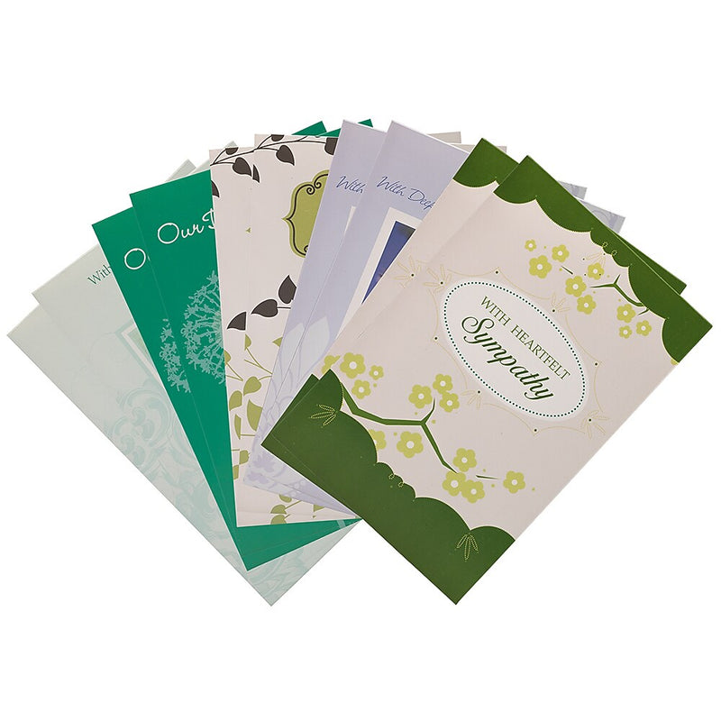 JAM Paper Heartfelt Sympathy  Cards with Envelopes, 4" x 6", Multicolor, 10/Pack (95228646)