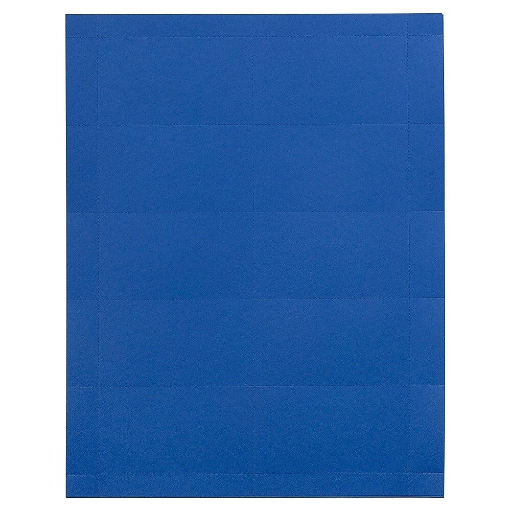 JAM PAPER Printable Business Cards, 3 1/2 x 2, Presidential Blue, 100/Pack (225928566)