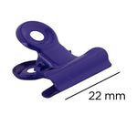 JAM Paper Bulldog Clip, Purple, 25/Pack (21632818)
