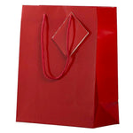 JAM Paper Glossy Gift Bags with Rope Handles, 8" x 10", Red, 3 Bags/Pack (692KRCHBR)