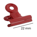 JAM Paper Bulldog Clip, Red, 25/Pack (21632817)
