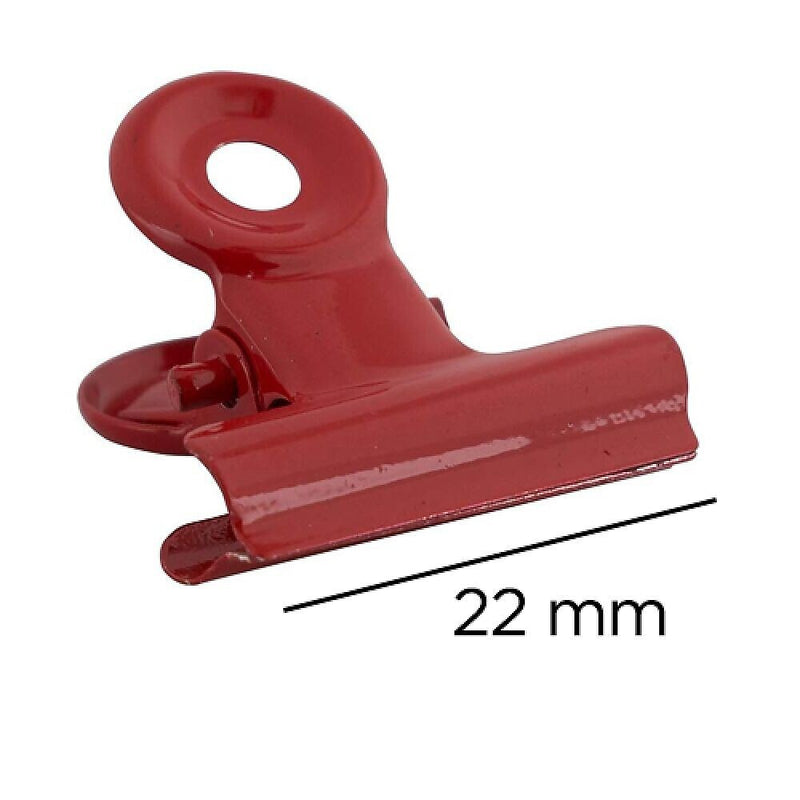 JAM Paper Bulldog Clip, Red, 25/Pack (21632817)