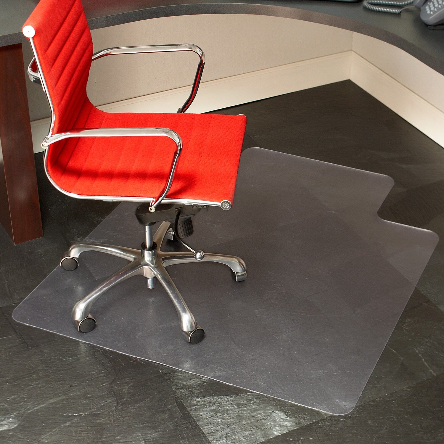 ES Robbins EverLife Hard Floor Chair Mat with Lip, 45" x 53'', Clear (ESR131823)
