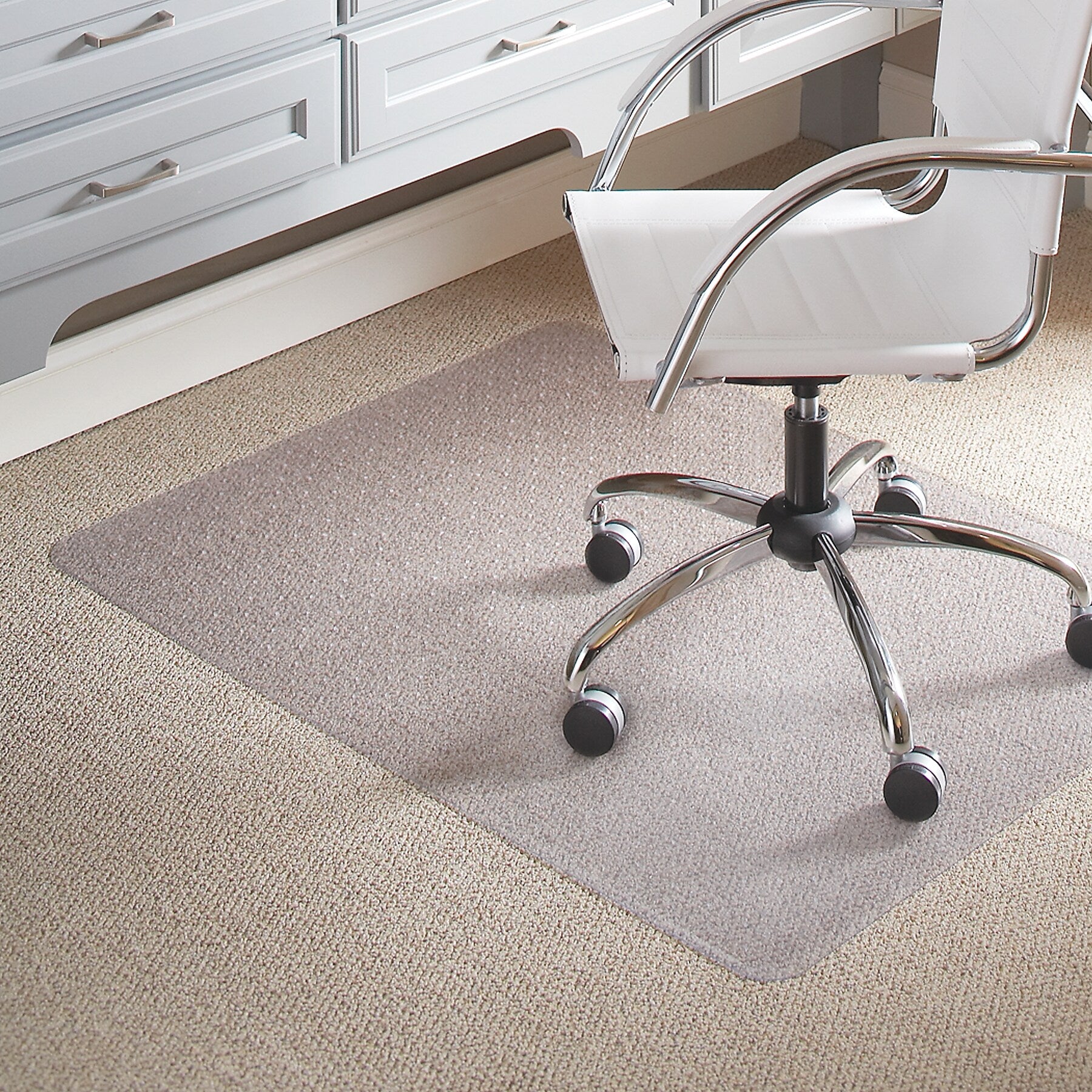 ES Robbins EverLife Carpet Chair Mat, 46" x 60'', Low-Pile, Clear (128371)