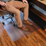 E.S. Robbins Sit or Stand Mat Hard Floor Chair Mat, 45" x 53'', Clear (ESR184603)