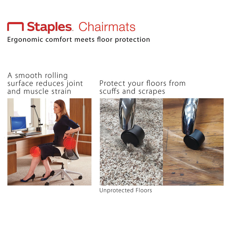 E.S. Robbins Anchormat Hard Floor Chair Mat, 46"W x 60"H, Clear (ESR131826)