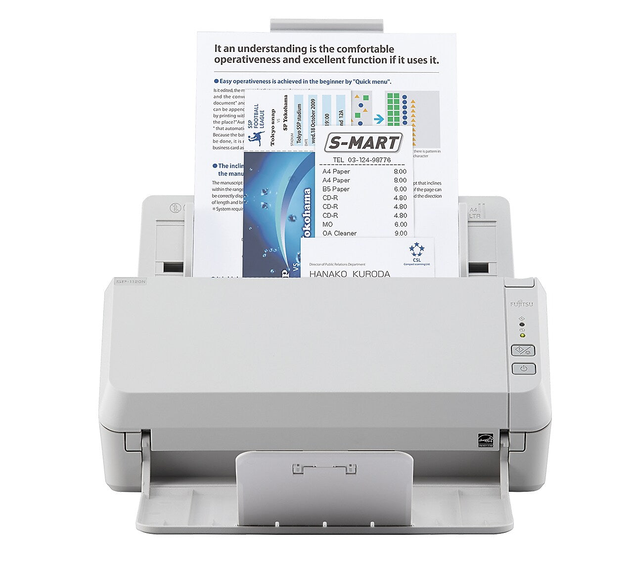 RICOH SP-1120N Duplex Document Scanner, White (PA03811-B005)