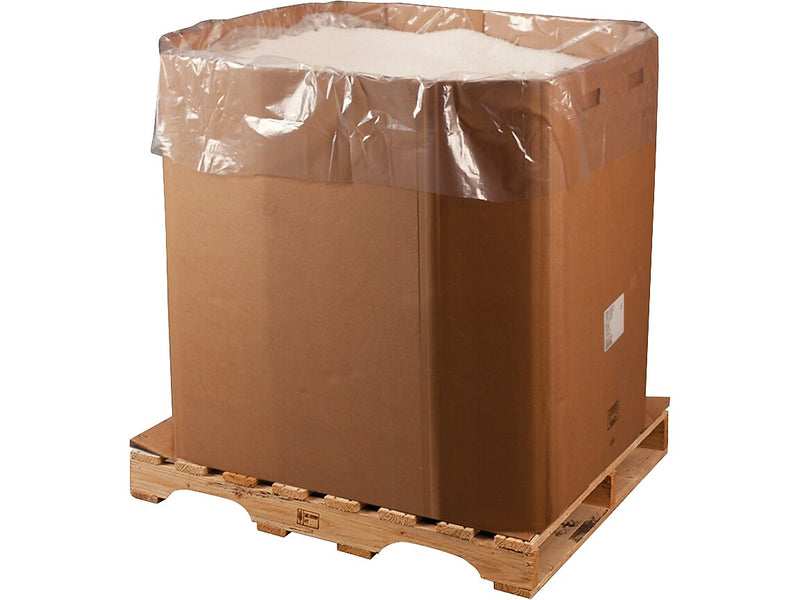 51" x 97" Gusseted Poly Bags, Bags on a Roll, 3 Mil, Clear, 30/Roll (1817R)