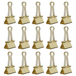 JAM Paper Colorful Binder Clips, Medium, 5/8" Capacity, Gold, 15/Pack (339BCgo)